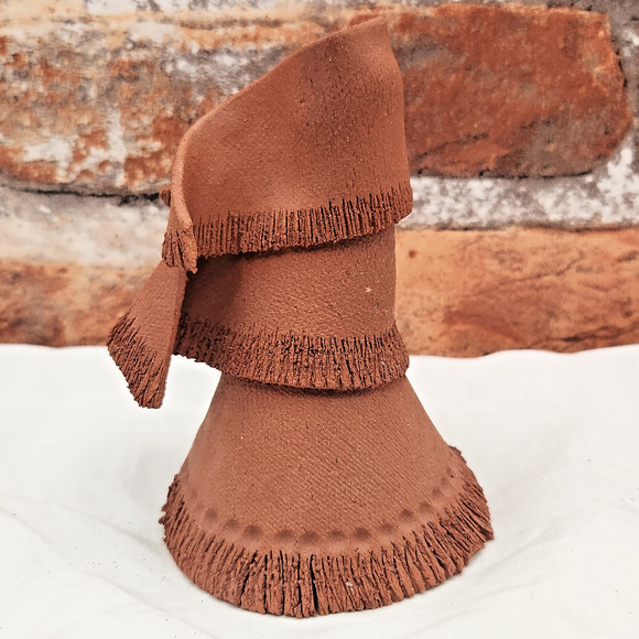 Handmade Pegi Z. AMOX Clay Sculpture – Southwest Robed Figure - Picture 4 of 9